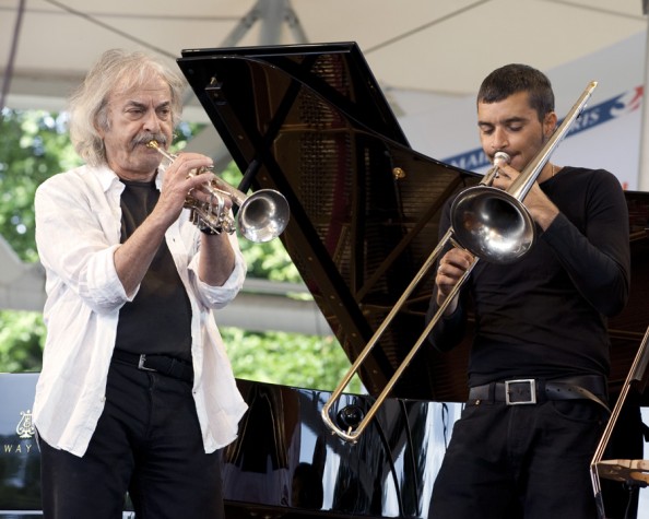 Enrico Rava et Gianluca Petrella - Paris Jazz Festival - 23 juin 2012